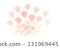 Pale rose silhouette background - elegant and refined floral design material 131969445