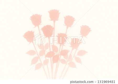 Pale rose silhouette background - elegant and refined floral design material 131969481