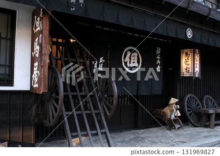 妻籠宿的舊街道景觀 妻籠宿的舊街道景觀 131969827