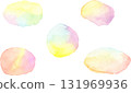 Watercolor strokes, frame and decorative material, vector 131969936