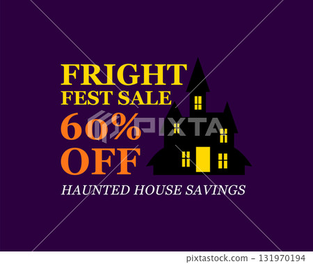 Haunted house fright fest sixty percent off halloween sale Haunted house fright fest sixty percent off halloween sale 131970194