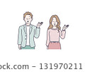 Illustration of men and women to guide 131970211