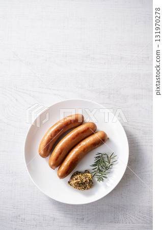 Crispy sausage with whole grain mustard Crispy sausage with whole grain mustard 131970278