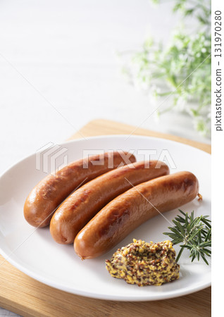 Crispy sausage with whole grain mustard Crispy sausage with whole grain mustard 131970280