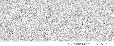 Black and white tv noise texture. Seamless grain paper background with speckles, flecks, particles. Distress repeated grit pattern wallpaper. Vector splattered speck overlay. Scattered dot surface 131970380