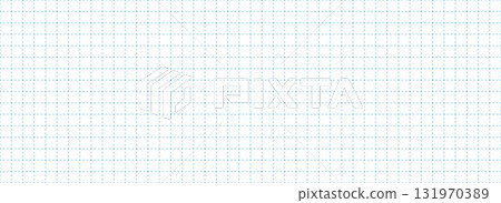 Planer page with blue dotted square grid. Seamless checkered paper pattern. Bullet journal notebook background. Simple squared graph texture. School math lined sheet wallpaper. Vector 131970389