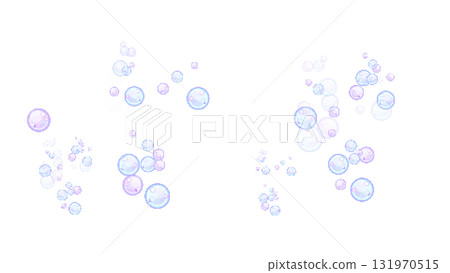 8-bit retro game style purple and light blue cute bubble illustration background transparent 131970515