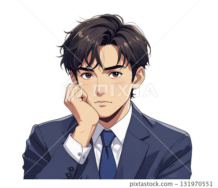 Businessman thinking AI generated image Businessman thinking AI generated image 131970551