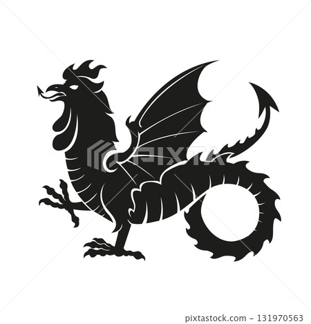 Black vector Basilisk mythological creature 131970563