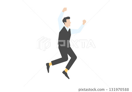 跳躍的衣服的商人 131970588