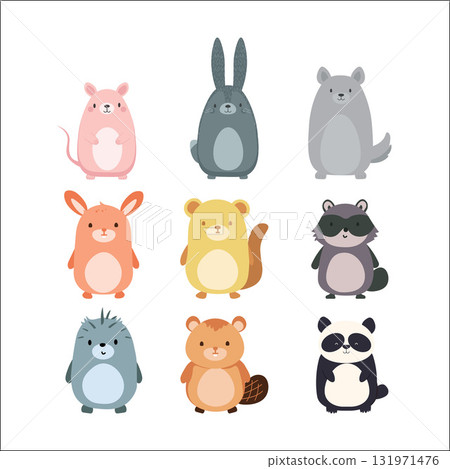 Cute Animal Plush Collection Cute Animal Plush Collection 131971476