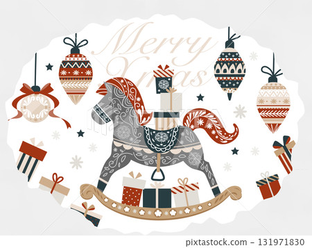 斯堪的納維亞風格時尚可愛的聖誕節設計素材 斯堪的納維亞風格時尚可愛的聖誕節設計素材 131971830