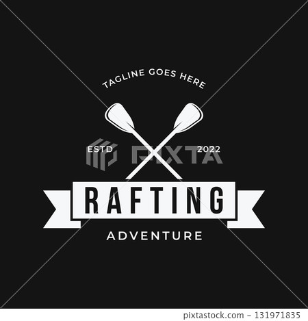 Retro vintage hipster element logo template rafting or kayaking with mountains and forest.Logo for rafting club,sports,adventure and badge. Retro vintage hipster element logo template rafting or kayaking with mountains and forest.Logo for rafting club,sports,adventure and badge. 131971835