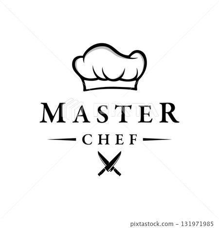 Kitchen logo design with creative chef's hat and cooking utensils. Logo for restaurant, chef, business. Kitchen logo design with creative chef's hat and cooking utensils. Logo for restaurant, chef, business. 131971985