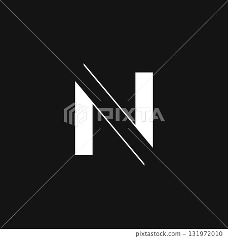 Logo design for the initial letter "N" with unique and creative geometry. Logo for business, brand, business card or identity. Logo design for the initial letter "N" with unique and creative geometry. Logo for business, brand, business card or identity. 131972010