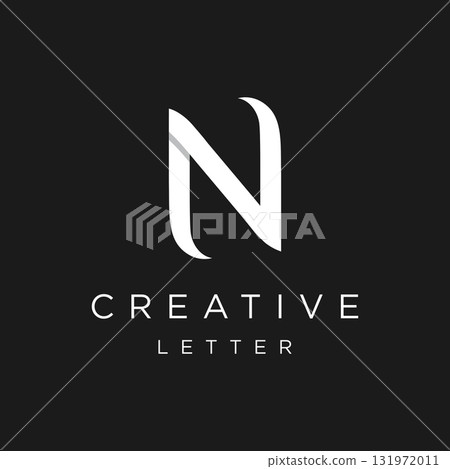 Logo design for the initial letter "N" with unique and creative geometry. Logo for business, brand, business card or identity. Logo design for the initial letter "N" with unique and creative geometry. Logo for business, brand, business card or identity. 131972011