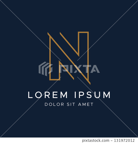 Logo design for the initial letter "N" with unique and creative geometry. Logo for business, brand, business card or identity. Logo design for the initial letter "N" with unique and creative geometry. Logo for business, brand, business card or identity. 131972012