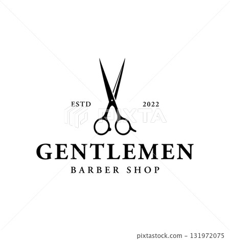 Retro vintage barbershop haircut and shave logo template with haircut equipment design. Logo for business, emblem, label, barber and badge. Retro vintage barbershop haircut and shave logo template with haircut equipment design. Logo for business, emblem, label, barber and badge. 131972075