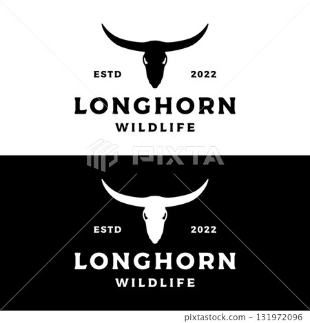 Longhorn texas ranch wildlife vintage logo template design. for badges, restaurants, farms and businesses. Longhorn texas ranch wildlife vintage logo template design. for badges, restaurants, farms and businesses. 131972096