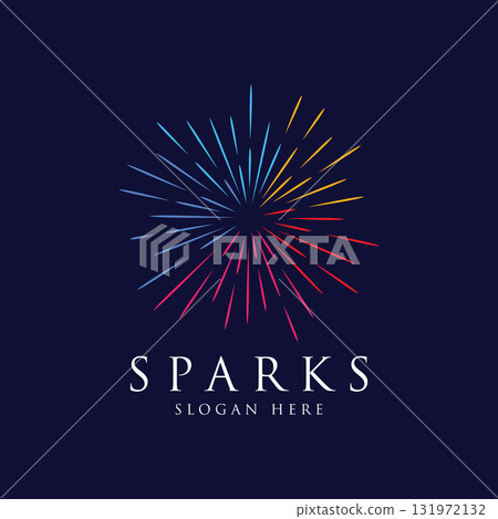 Creative colorful splash logo template design in modern style. Logo type for business, brand, celebration, fireworks, star. Creative colorful splash logo template design in modern style. Logo type for business, brand, celebration, fireworks, star. 131972132