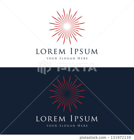 Creative colorful splash logo template design in modern style. Logo type for business, brand, celebration, fireworks, star. Creative colorful splash logo template design in modern style. Logo type for business, brand, celebration, fireworks, star. 131972139
