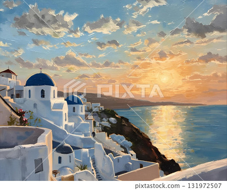 歐洲聖托里尼島的風景 131972507