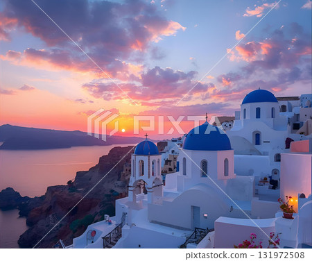 歐洲聖托里尼島的風景 131972508
