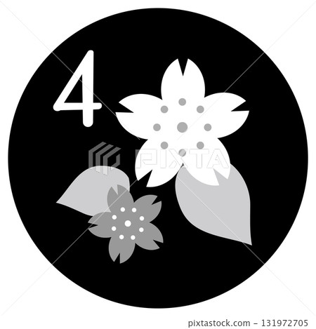 日曆季節圖圖標四月 131972705