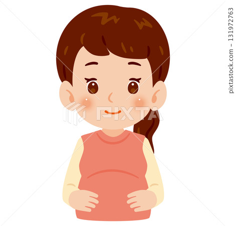孕婦上半身插圖 131972763