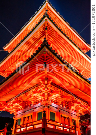 Illuminated triple tower Illuminated triple tower 131972801