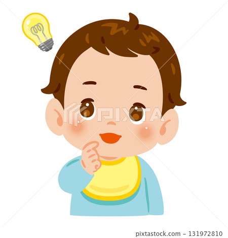 Inspirational baby boy upper body illustration Inspirational baby boy upper body illustration 131972810