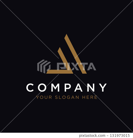 Modern and luxurious geometric triangle abstract template logo element.Logo for business, brand and company. 131973015