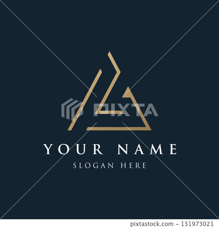 Modern and luxurious geometric triangle abstract template logo element.Logo for business, brand and company. Modern and luxurious geometric triangle abstract template logo element.Logo for business, brand and company. 131973021