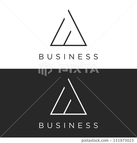 Modern and luxurious geometric triangle abstract template logo element.Logo for business, brand and company. 131973023