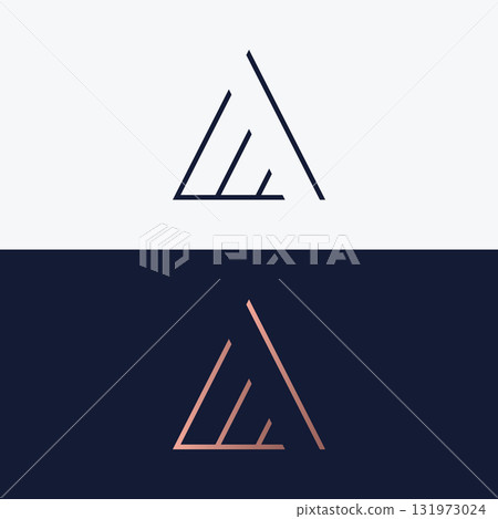Modern and luxurious geometric triangle abstract template logo element.Logo for business, brand and company. Modern and luxurious geometric triangle abstract template logo element.Logo for business, brand and company. 131973024