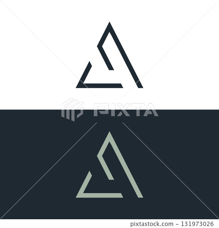 Modern and luxurious geometric triangle abstract template logo element.Logo for business, brand and company. 131973026
