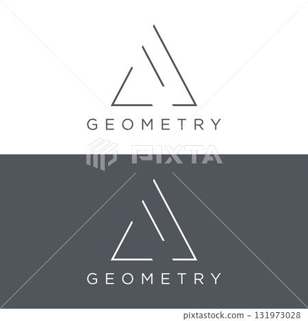 Modern and luxurious geometric triangle abstract template logo element.Logo for business, brand and company. 131973028