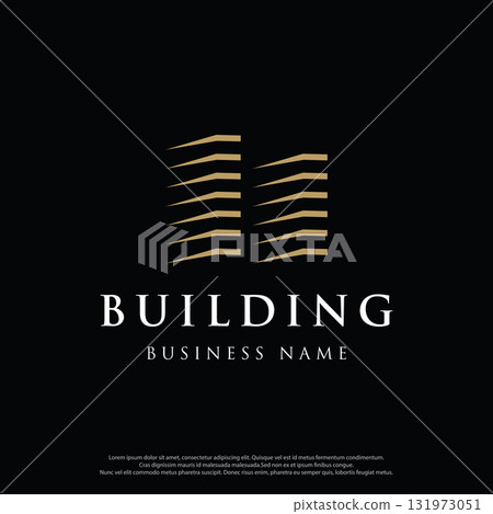 Logo design for a modern and luxurious apartment building or homestay. Logo for business, real estate, hotels and architecture. 131973051