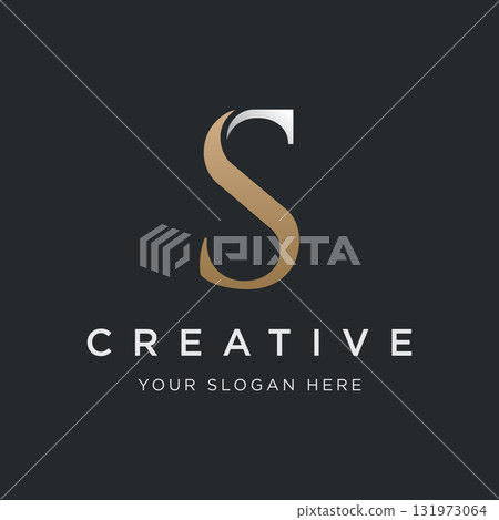 Initial letter element abstract template logo design with geometry. Modern, minimalist and luxury artistic symbol. Initial letter element abstract template logo design with geometry. Modern, minimalist and luxury artistic symbol. 131973064
