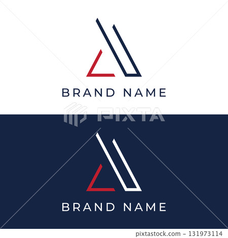 Modern and luxurious geometric triangle abstract template logo element.Logo for business, brand and company. Modern and luxurious geometric triangle abstract template logo element.Logo for business, brand and company. 131973114