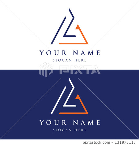 Modern and luxurious geometric triangle abstract template logo element.Logo for business, brand and company. Modern and luxurious geometric triangle abstract template logo element.Logo for business, brand and company. 131973115