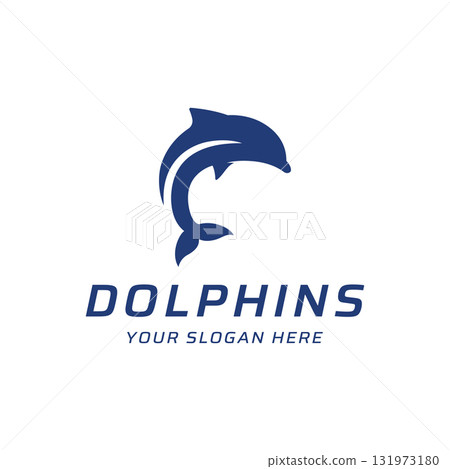 Dolphin Logo template design. Dolphins jump on the waves of the sea or beach with a creative idea. Dolphin Logo template design. Dolphins jump on the waves of the sea or beach with a creative idea. 131973180