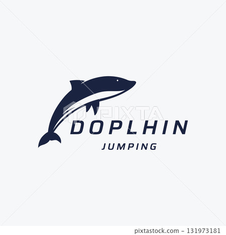 Dolphin Logo template design. Dolphins jump on the waves of the sea or beach with a creative idea. Dolphin Logo template design. Dolphins jump on the waves of the sea or beach with a creative idea. 131973181