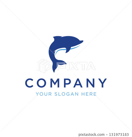 Dolphin Logo template design. Dolphins jump on the waves of the sea or beach with a creative idea. Dolphin Logo template design. Dolphins jump on the waves of the sea or beach with a creative idea. 131973183