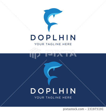 Dolphin Logo template design. Dolphins jump on the waves of the sea or beach with a creative idea. Dolphin Logo template design. Dolphins jump on the waves of the sea or beach with a creative idea. 131973191