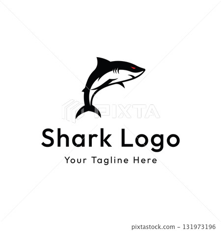 Unique and creative shark template logo vector design. Unique and creative shark template logo vector design. 131973196