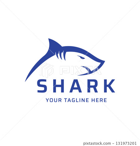 Unique and creative shark template logo vector design. Unique and creative shark template logo vector design. 131973201