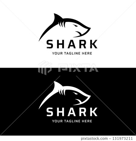 Unique and creative shark template logo vector design. Unique and creative shark template logo vector design. 131973211