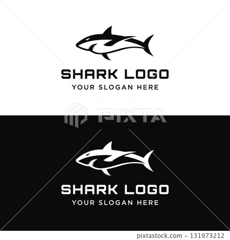 Unique and creative shark template logo vector design. Unique and creative shark template logo vector design. 131973212