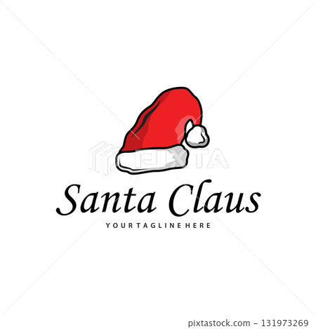 Santa hat logo design simple concept black silhouette christmas snow season celebration brand symbol template design Santa hat logo design simple concept black silhouette christmas snow season celebration brand symbol template design 131973269